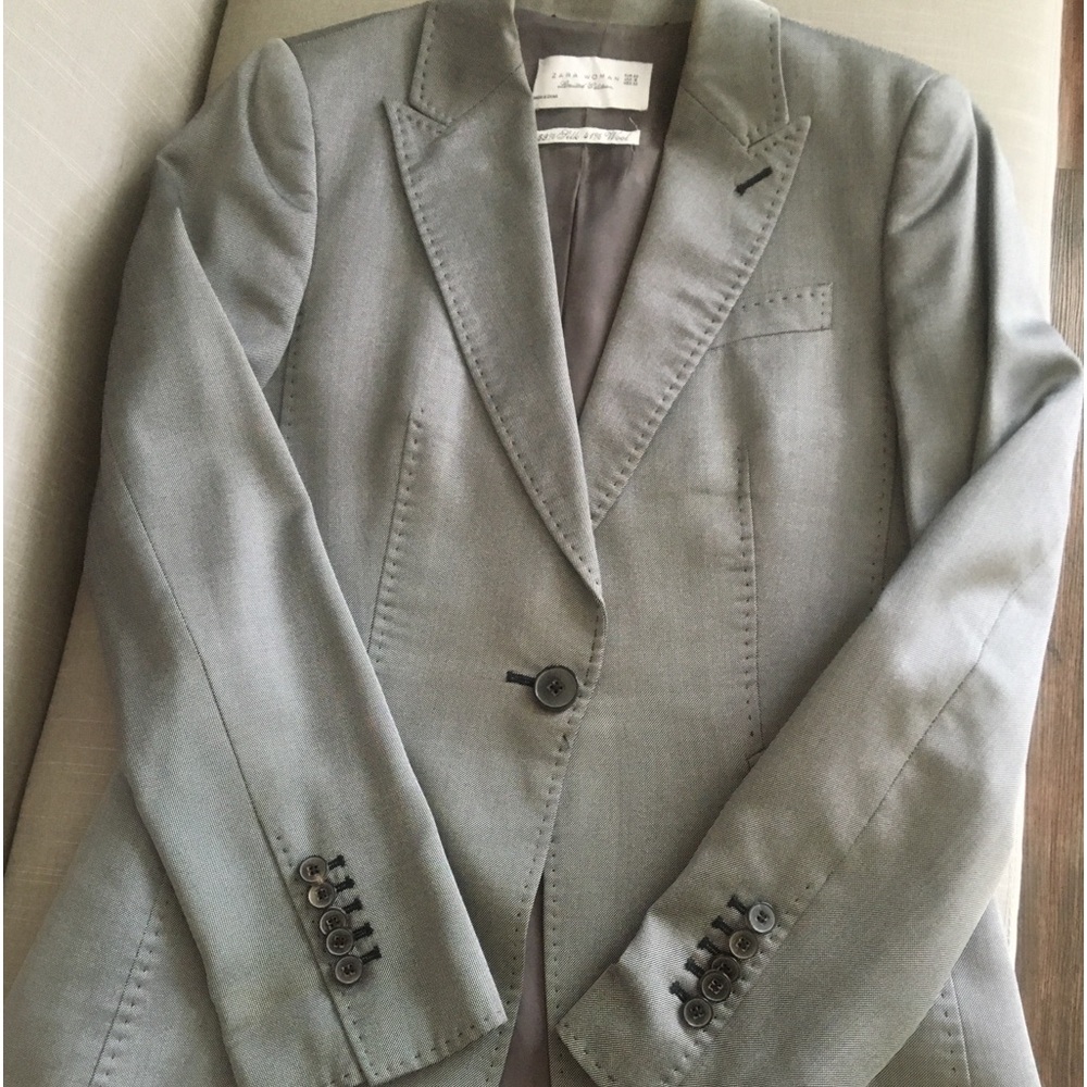 ZARA Gray jacket, baseball stitch!